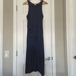 Gap Sleeveless Navy Blue White Striped Dress Large